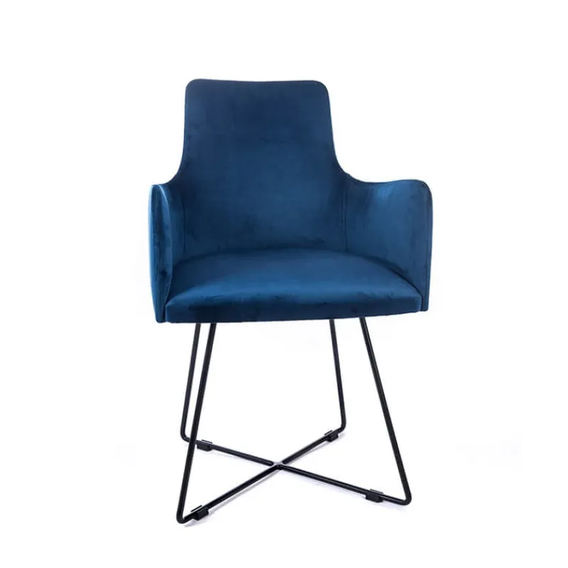 Sessio Anders Fauteuil de salle à manger en tissu et pieds métal* Chaise De Salle à Manger|Chaise Salon