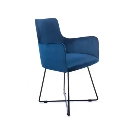 Sessio Anders Fauteuil de salle à manger en tissu et pieds métal* Chaise De Salle à Manger|Chaise Salon