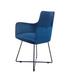 Sessio Anders Fauteuil de salle à manger en tissu et pieds métal* Chaise De Salle à Manger|Chaise Salon