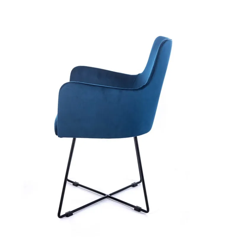 Sessio Anders Fauteuil de salle à manger en tissu et pieds métal* Chaise De Salle à Manger|Chaise Salon