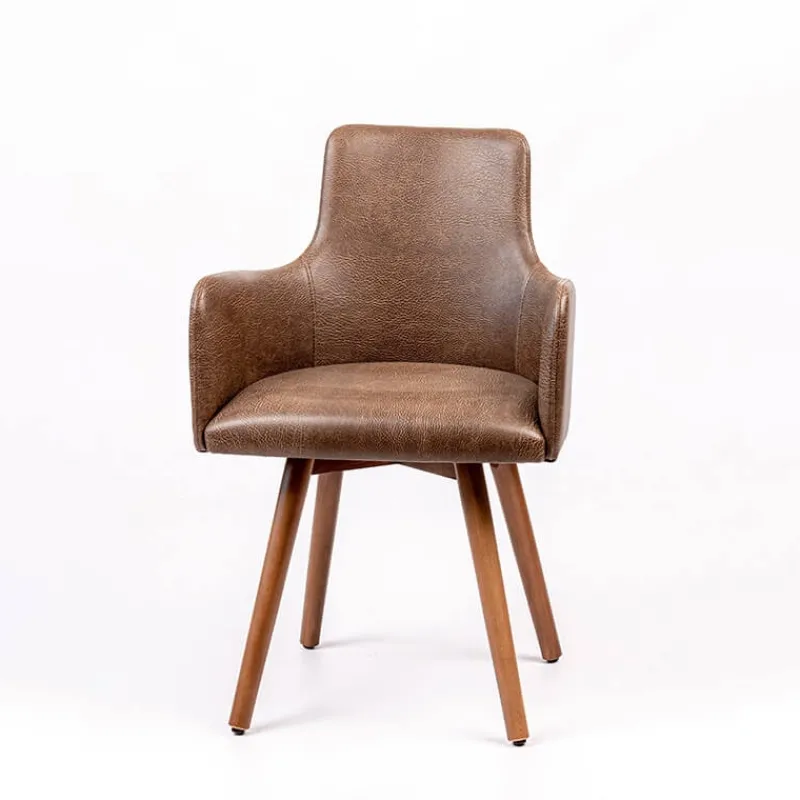 Sessio Anders Fauteuil rembourré avec pieds bois* Chaise De Cuisine|Chaise De Salle à Manger