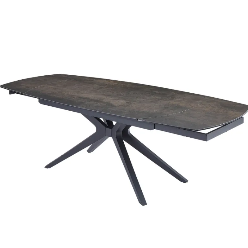 AngèleTable moderne extensible en céramique pieds métal* Table De Salle à Manger