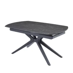 AngèleTable moderne extensible en céramique pieds métal* Table De Salle à Manger