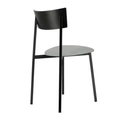 Carrier Anémone ® Chaise française avec assise en tissu rembourrée et dossier métal* Chaise De Salle à Manger