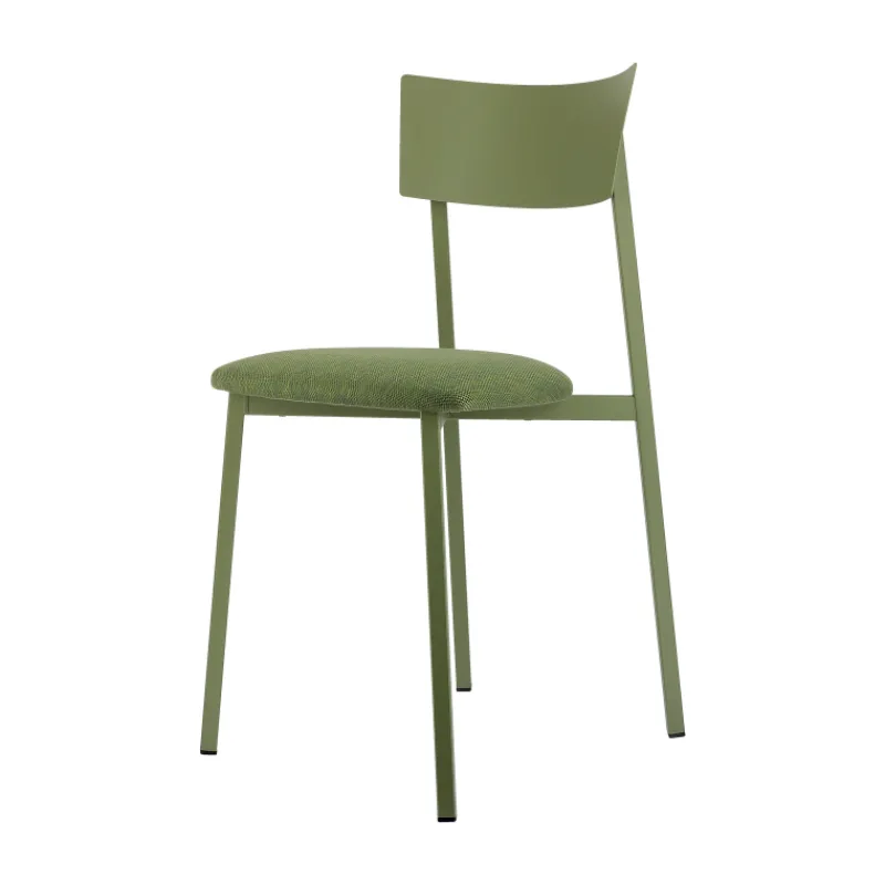 Carrier Anémone ® Chaise française avec assise en tissu rembourrée et dossier métal* Chaise De Salle à Manger