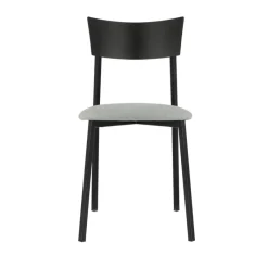 Carrier Anémone ® Chaise française avec assise en tissu rembourrée et dossier métal* Chaise De Salle à Manger