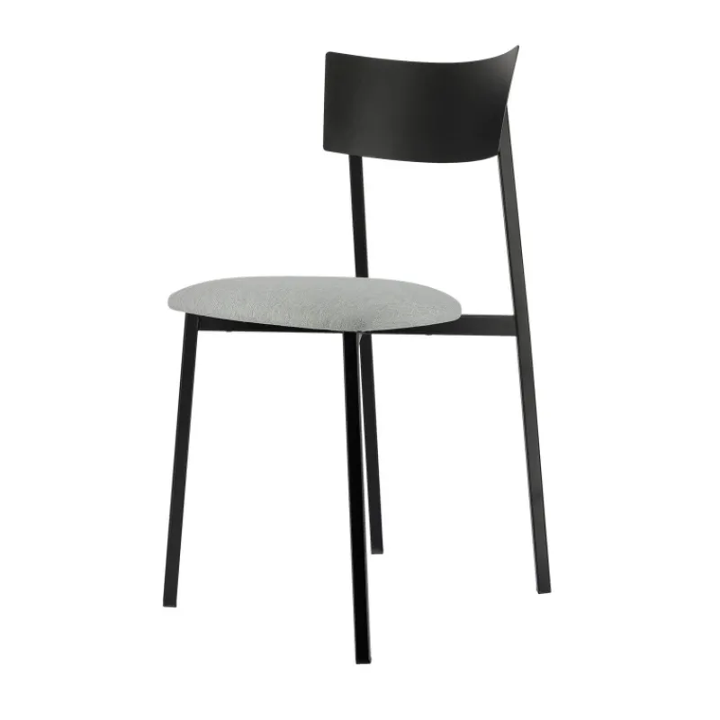 Carrier Anémone ® Chaise française avec assise en tissu rembourrée et dossier métal* Chaise De Salle à Manger