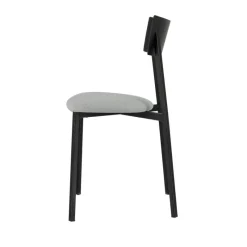 Carrier Anémone ® Chaise française avec assise en tissu rembourrée et dossier métal* Chaise De Salle à Manger