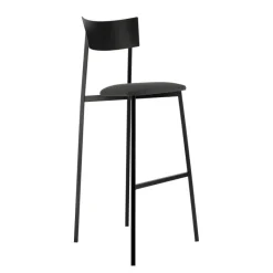 Carrier Anémone ® Tabouret de bar français avec assise en tissu rembourrée et dossier métal* Tabouret De Bar (assise +/- 80 Cm)