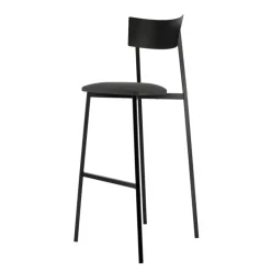 Carrier Anémone ® Tabouret de bar français avec assise en tissu rembourrée et dossier métal* Tabouret De Bar (assise +/- 80 Cm)