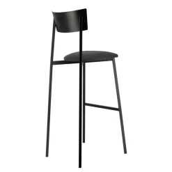 Carrier Anémone ® Tabouret de bar français avec assise en tissu rembourrée et dossier métal* Tabouret De Bar (assise +/- 80 Cm)