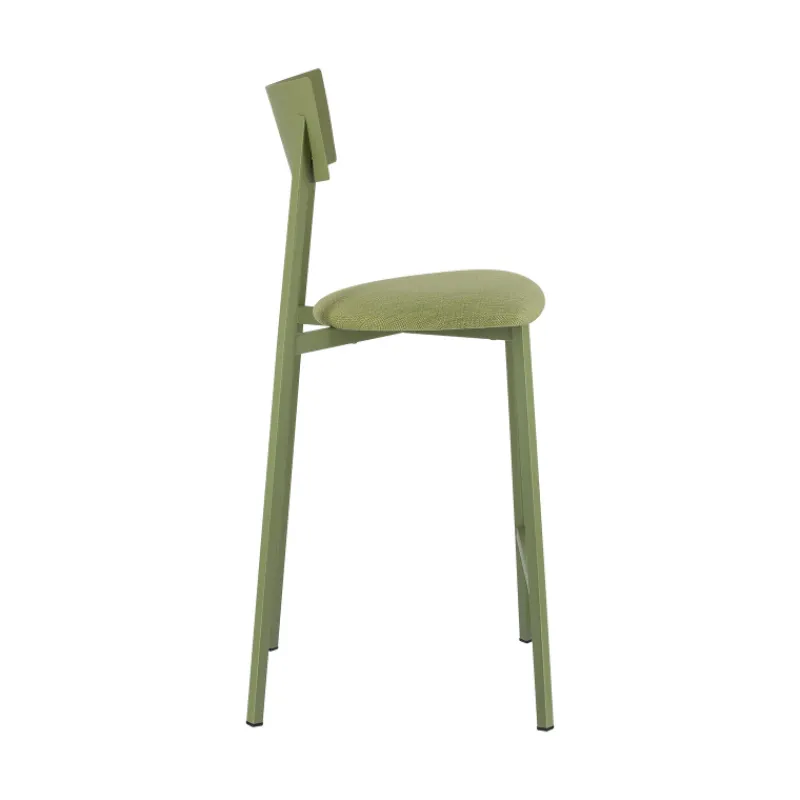 Carrier Anémone ® Tabouret snack français avec assise en tissu rembourrée et dossier métal* Tabouret Snack (assise +/- 65 Cm)|Tabouret De Bar (assise +/- 80 Cm)