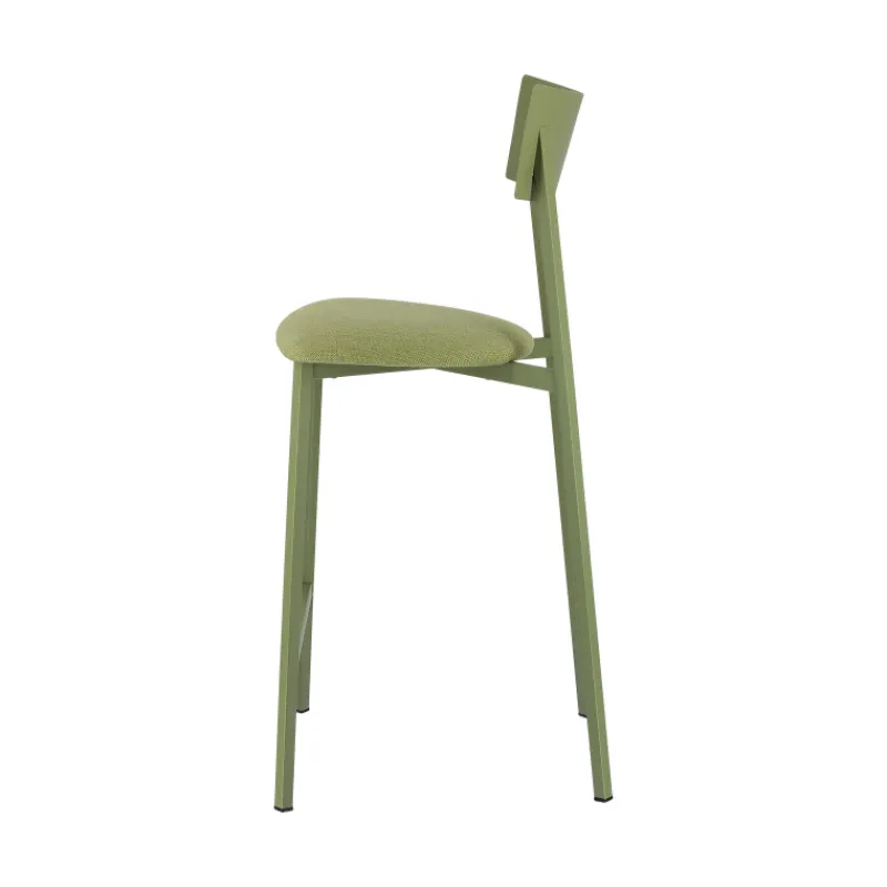 Carrier Anémone ® Tabouret snack français avec assise en tissu rembourrée et dossier métal* Tabouret Snack (assise +/- 65 Cm)|Tabouret De Bar (assise +/- 80 Cm)