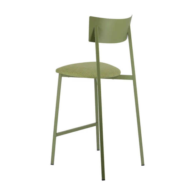 Carrier Anémone ® Tabouret snack français avec assise en tissu rembourrée et dossier métal* Tabouret Snack (assise +/- 65 Cm)|Tabouret De Bar (assise +/- 80 Cm)
