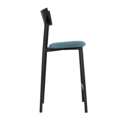 Carrier Anémone ® Tabouret snack français avec assise en tissu rembourrée et dossier métal* Tabouret Snack (assise +/- 65 Cm)|Tabouret De Bar (assise +/- 80 Cm)