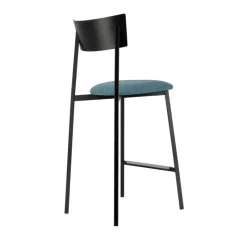 Carrier Anémone ® Tabouret snack français avec assise en tissu rembourrée et dossier métal* Tabouret Snack (assise +/- 65 Cm)|Tabouret De Bar (assise +/- 80 Cm)