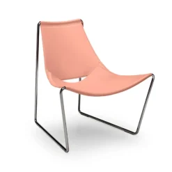 Midj Apelle ® Chaise transat design en croûte de cuir et métal* Chaise Salon|Chaise Pour Chambre