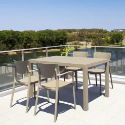 Ares Table de terrasse rectangulaire en résine* Table De Jardin