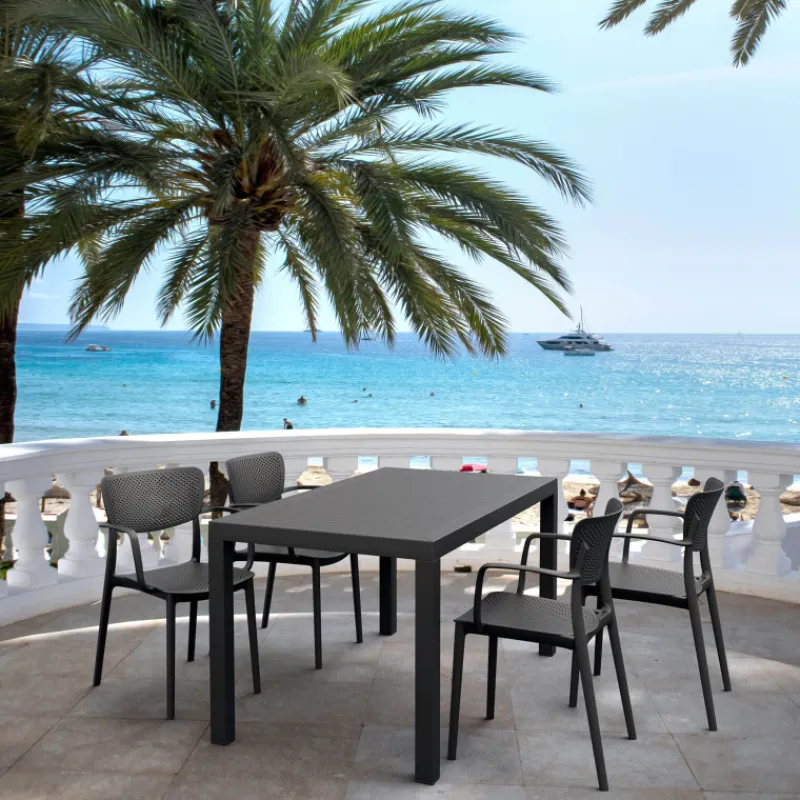 Ares Table de terrasse rectangulaire en résine* Table De Jardin