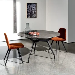 Sovet Italia Arkos Sovet® Table design italienne ronde en céramique* Table De Salle à Manger