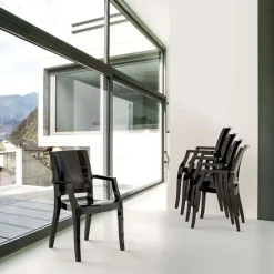 Arthur Fauteuil moderne en polycarbonate* Chaise De Cuisine|Chaise De Salle à Manger