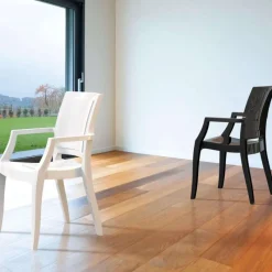Arthur Fauteuil moderne en polycarbonate* Chaise De Cuisine|Chaise De Salle à Manger