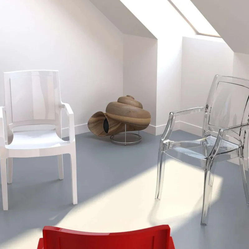 Arthur Fauteuil moderne en polycarbonate* Chaise De Cuisine|Chaise De Salle à Manger