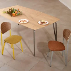 Carrier Artémis ® Chaise design française assise en tissu, dossier bois et pieds en métal* Chaise De Salle à Manger|Chaise Salon