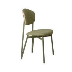 Carrier Artémis ® Chaise design française assise et dossier en tissu avec dos bois et pieds en métal* Chaise De Salle à Manger|Chaise Salon