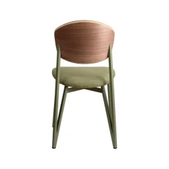 Carrier Artémis ® Chaise design française assise et dossier en tissu avec dos bois et pieds en métal* Chaise De Salle à Manger|Chaise Salon