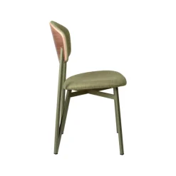 Carrier Artémis ® Chaise design française assise et dossier en tissu avec dos bois et pieds en métal* Chaise De Salle à Manger|Chaise Salon