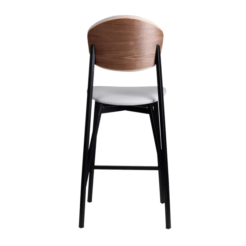 Carrier Artémis ® Tabouret snack design français assise en simili dossier bois et pieds en métal* Tabouret Snack (assise +/- 65 Cm)|Tabouret De Bar (assise +/- 80 Cm)