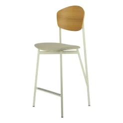 Carrier Artémis ® Tabouret snack design français assise en tissu dossier bois et pieds en métal* Tabouret Snack (assise +/- 65 Cm)|Tabouret De Bar (assise +/- 80 Cm)