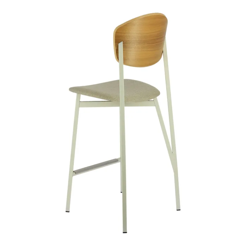 Carrier Artémis ® Tabouret snack design français assise en tissu dossier bois et pieds en métal* Tabouret Snack (assise +/- 65 Cm)|Tabouret De Bar (assise +/- 80 Cm)