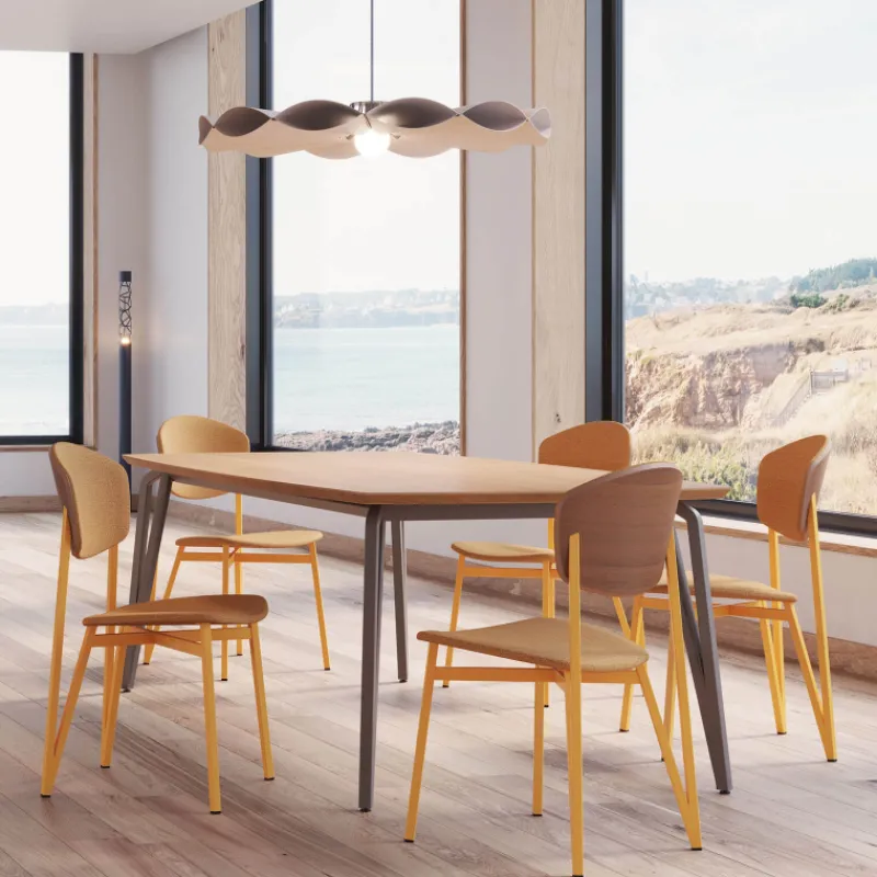 Carrier Artémis XL ® Chaise design française avec assise en tissu, dos du dossier bois et pieds en métal* Chaise De Salle à Manger|Chaise Salon