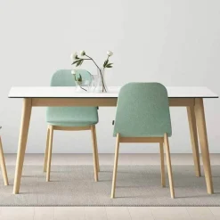 Cancio Atlas Table scandinave en céramique avec pieds bois* Table De Salle à Manger