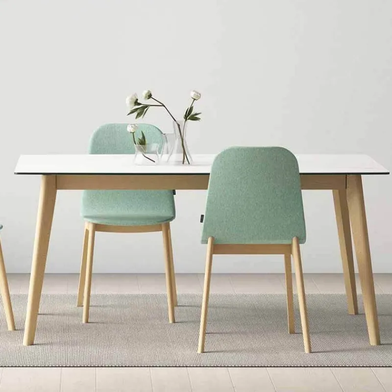 Cancio Atlas Table scandinave en céramique avec pieds bois* Table De Salle à Manger