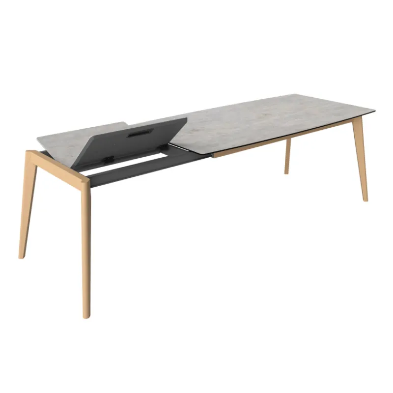 Cancio Atlas Table scandinave extensible en céramique avec pieds en bois* Table De Salle à Manger