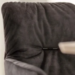 Mobitec Aura ® Chaise avec accoudoirs style cocooning en tissu et pieds bois* Chaise De Salle à Manger|Chaise Salon