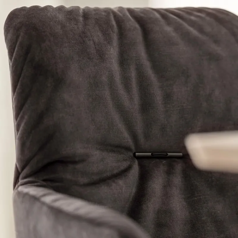 Mobitec Aura ® Chaise avec accoudoirs style cocooning en tissu et pieds bois* Chaise De Salle à Manger|Chaise Salon