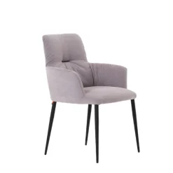 Mobitec Aura ® Chaise avec accoudoirs moderne tissu et pieds en métal* Chaise De Salle à Manger|Chaise Salon