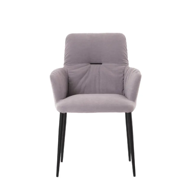 Mobitec Aura ® Chaise avec accoudoirs moderne tissu et pieds en métal* Chaise De Salle à Manger|Chaise Salon