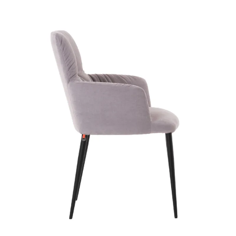 Mobitec Aura ® Chaise avec accoudoirs moderne tissu et pieds en métal* Chaise De Salle à Manger|Chaise Salon