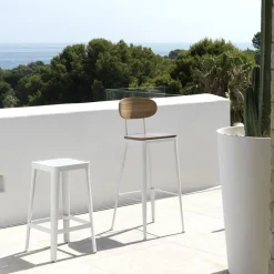 Jayso Austin Tabouret îlot central en bois et métal* Tabouret Snack (assise +/- 65 Cm)|Tabouret De Bar (assise +/- 80 Cm)
