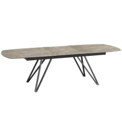 Akante BabyloneTable en céramique extensible avec pieds design en métal noir* Table De Salle à Manger