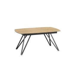 Akante BabyloneTable en céramique extensible avec pieds design en métal noir* Table De Salle à Manger