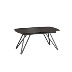 Akante BabyloneTable en céramique extensible avec pieds design en métal noir* Table De Salle à Manger