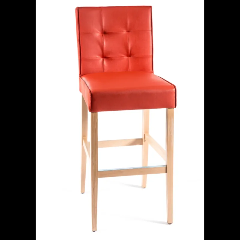 Sessio BarCarpe 2 Tabouret de bar matelassé en synthétique et bois* Tabouret De Bar (assise +/- 80 Cm)