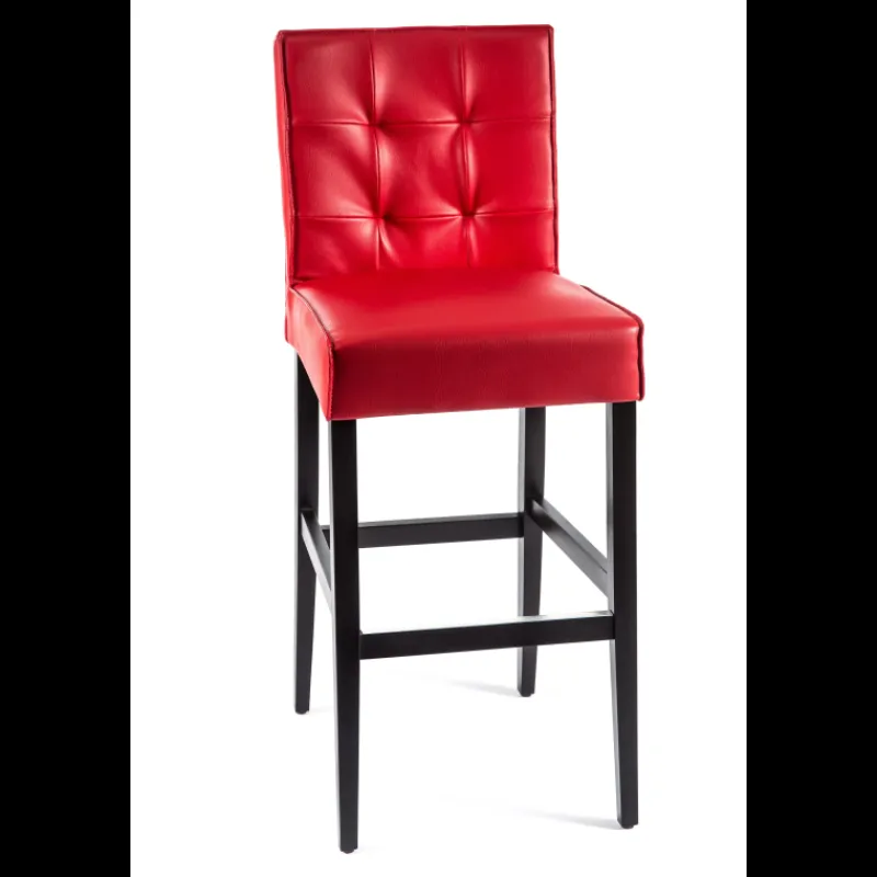 Sessio BarCarpe 2 Tabouret de bar matelassé en synthétique et bois* Tabouret De Bar (assise +/- 80 Cm)