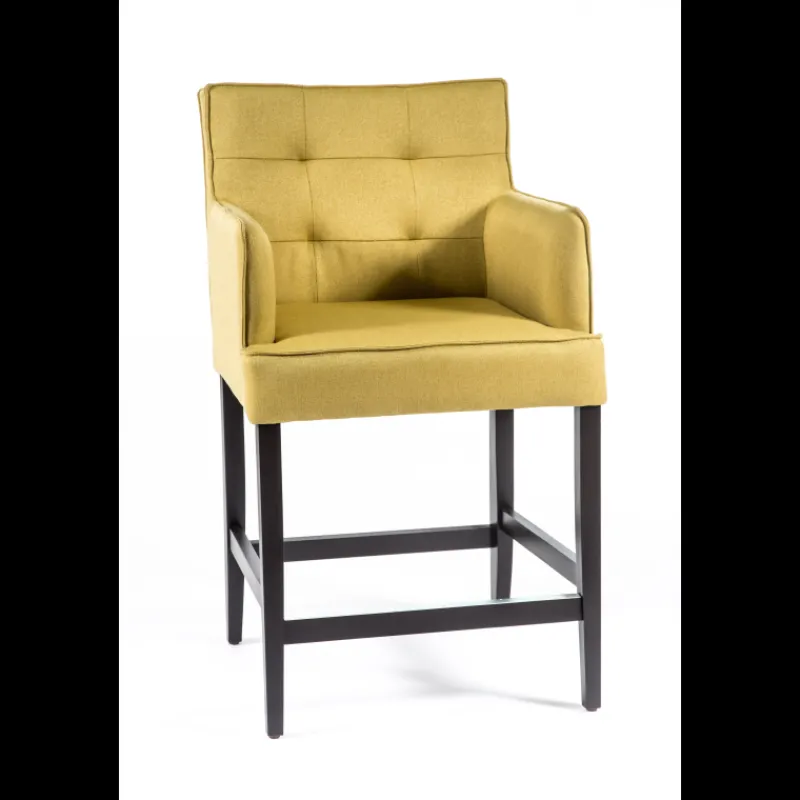Sessio BarDiem 2 Tabouret snack en tissu matelassé avec accoudoirs* Tabouret Snack (assise +/- 65 Cm)|Tabouret De Bar (assise +/- 80 Cm)
